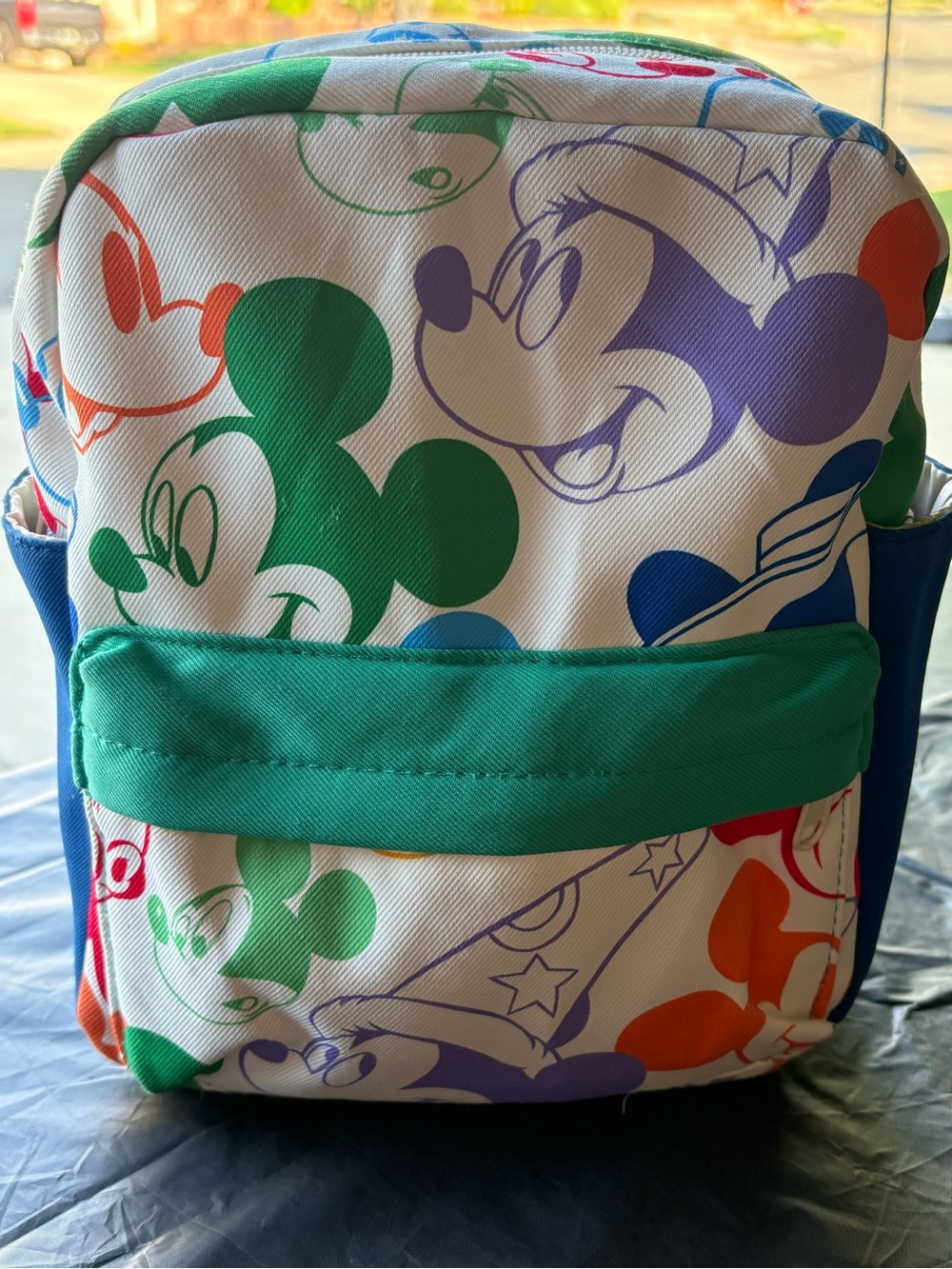 Mickey Mouse Multicolor Mini Backpack - Zara x Mickey & Friends Green Accent